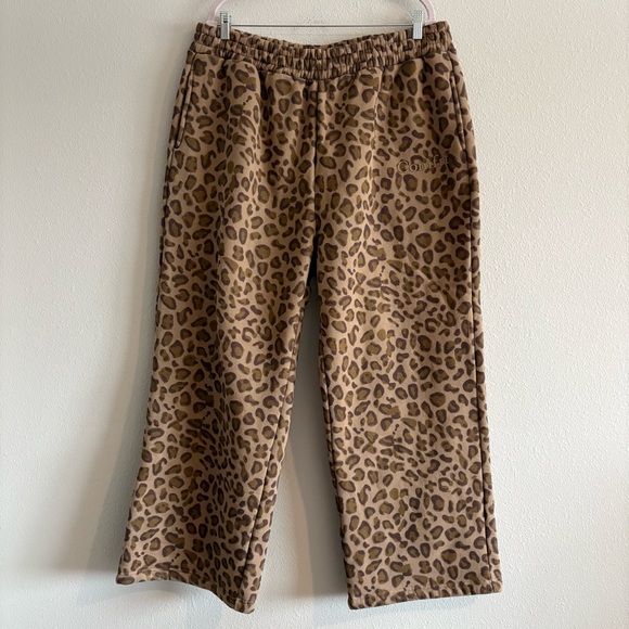 Comfrt Minimalist SET Sweat-Suit Hoodie Sweatpants Unisex 2XL Brown Leopard - Picture 9 of 12